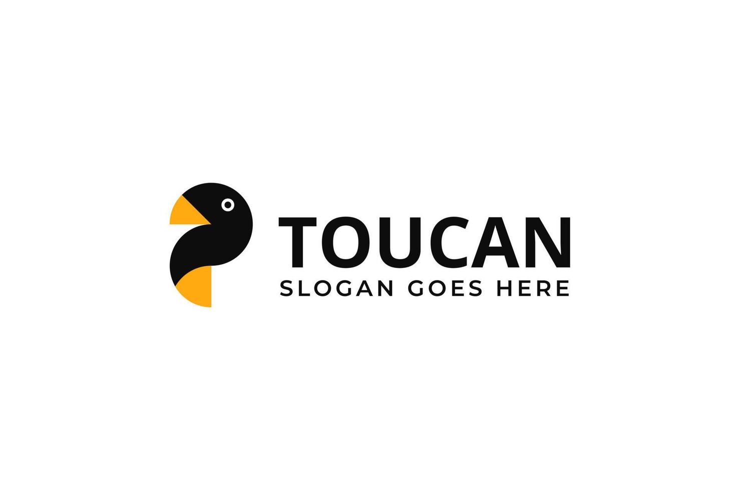 plantilla de ilustración de diseño de logotipo de tucán moderno vector