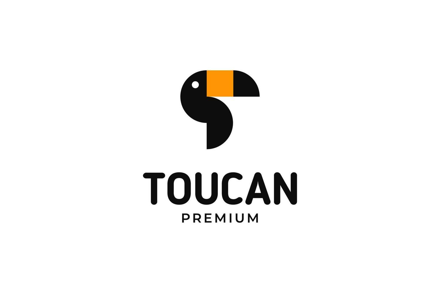 Modern toucan logo design illustration template vector