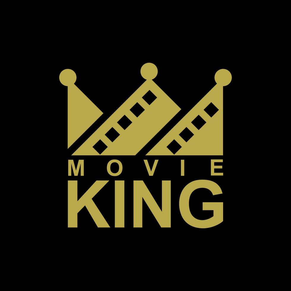 film logo design concept with the shape of the king's crown vector