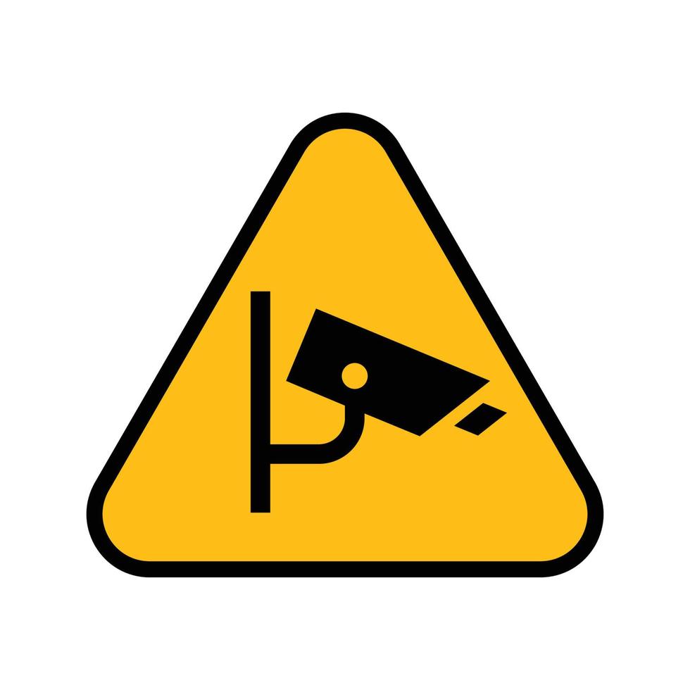 vector symbol and sign of surveillance camera, danger, hazard.