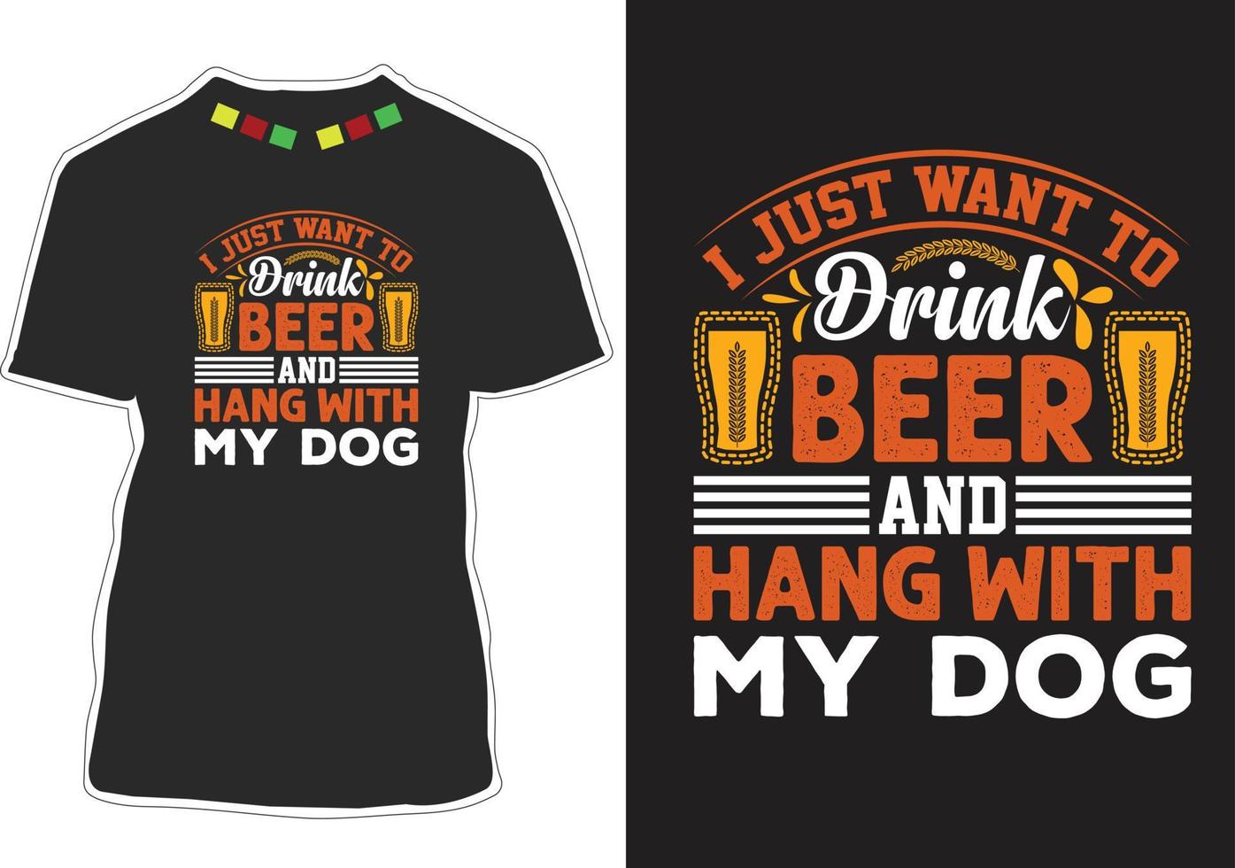 diseño de camiseta de cerveza vector