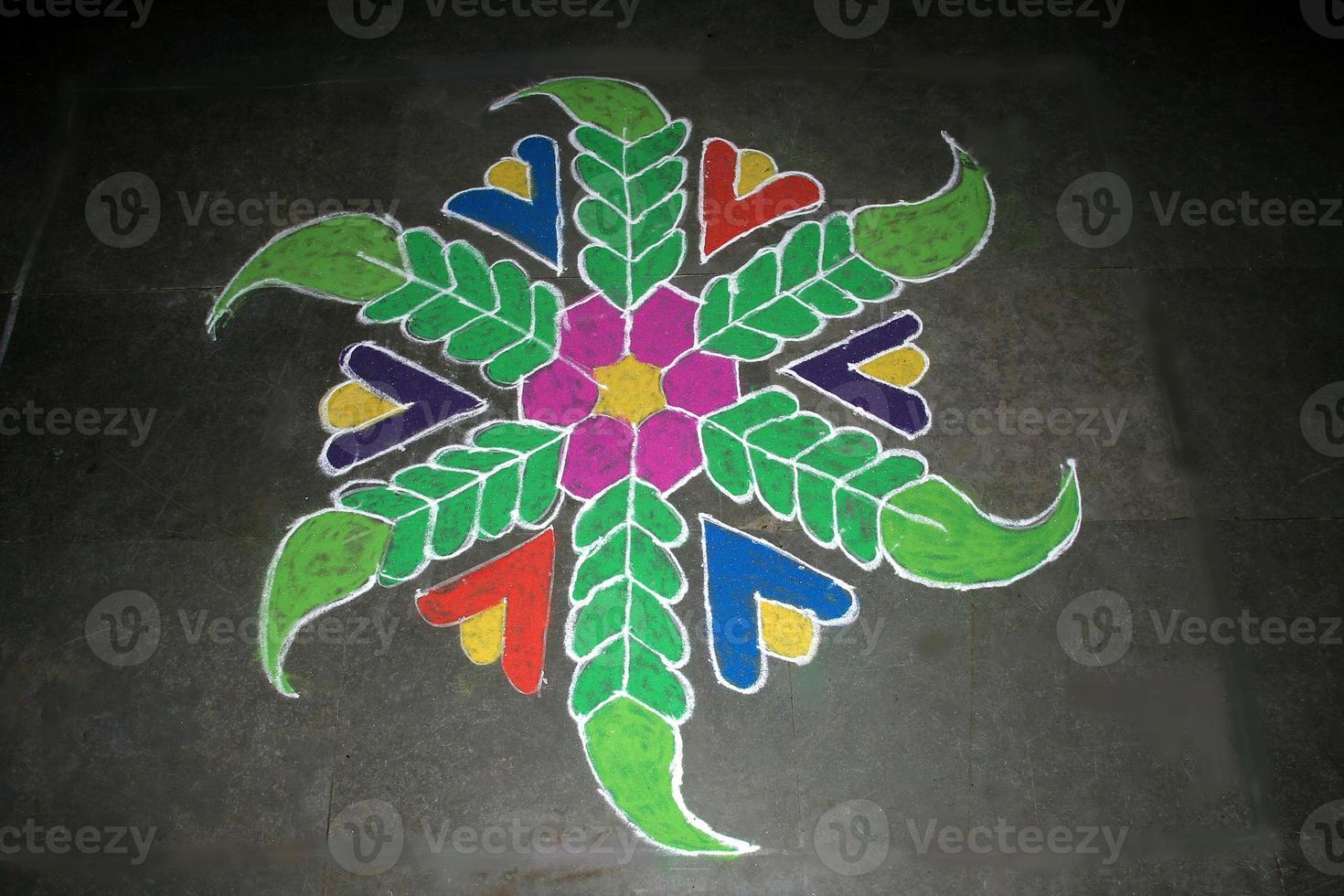 Colorful Rangoli Design photo