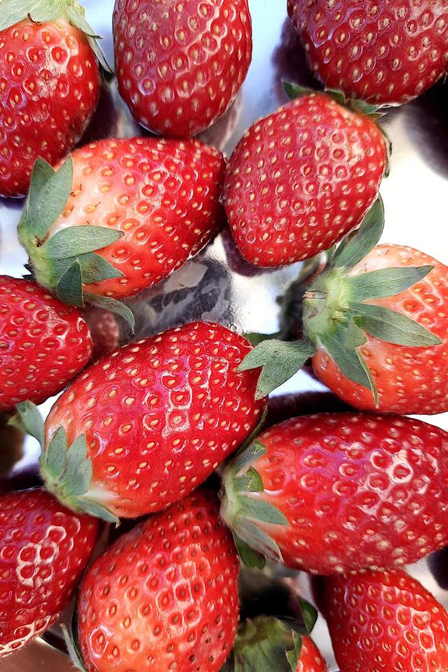 Deep Red Strawberry Fruits photo