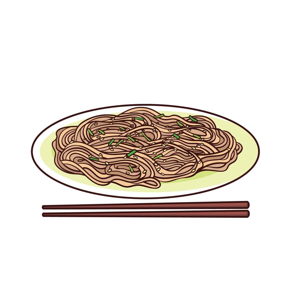 soba es una comida tipica de japon vector