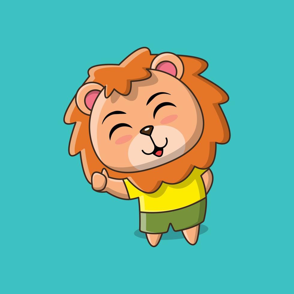 Illustration of a Lion Cub Smiling Cheerfully vector