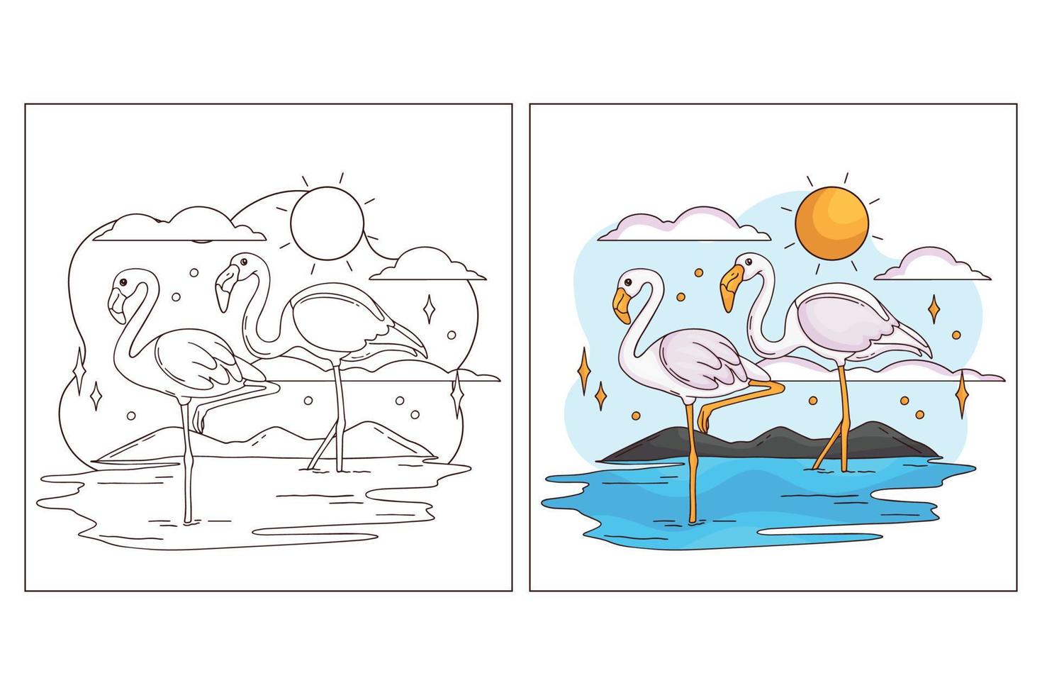 Hand drawn cute bird for coloring page 5 vector