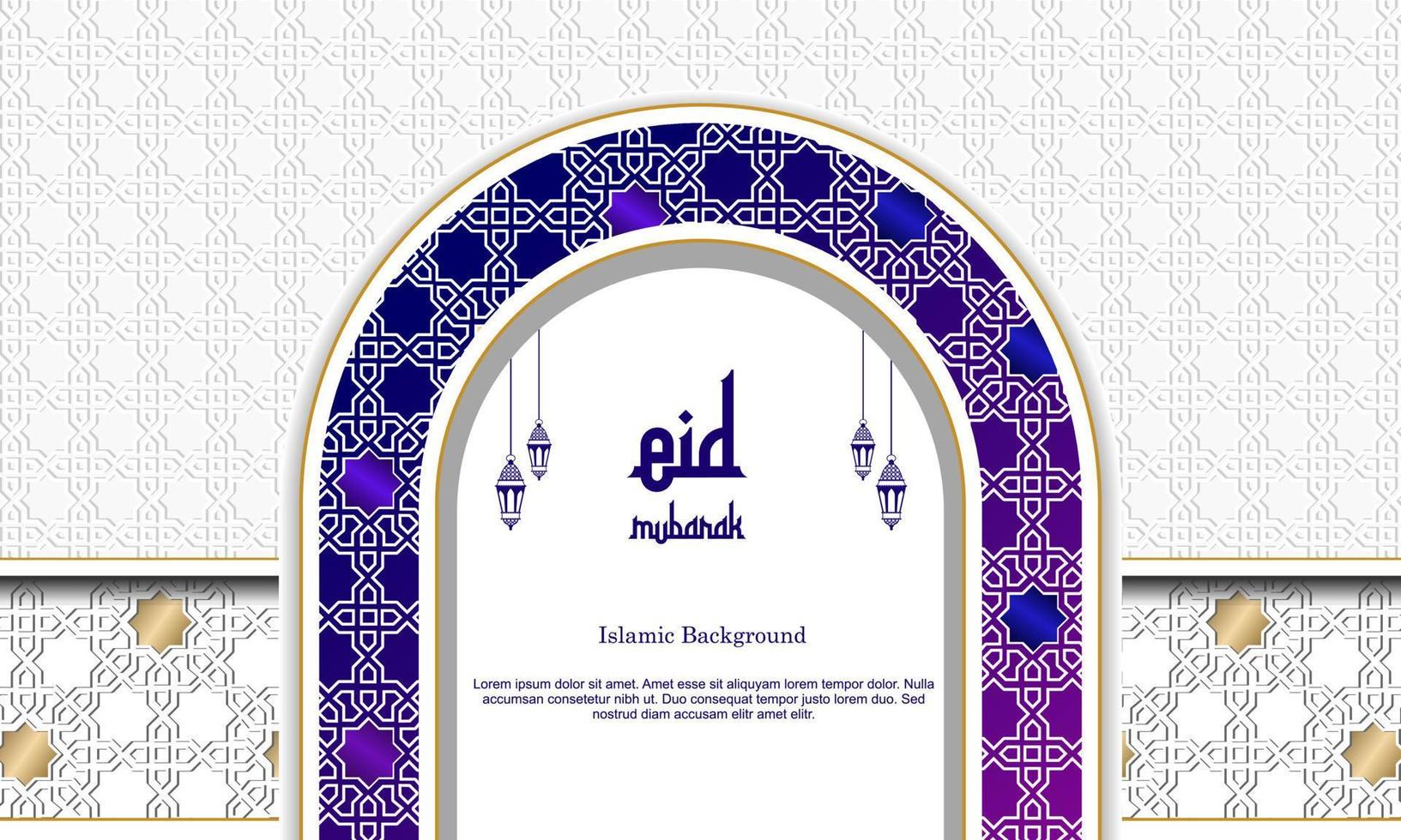 Arabic elegant luxury ornamental islamic background with islamic pattern decorative ornament Premium Vector