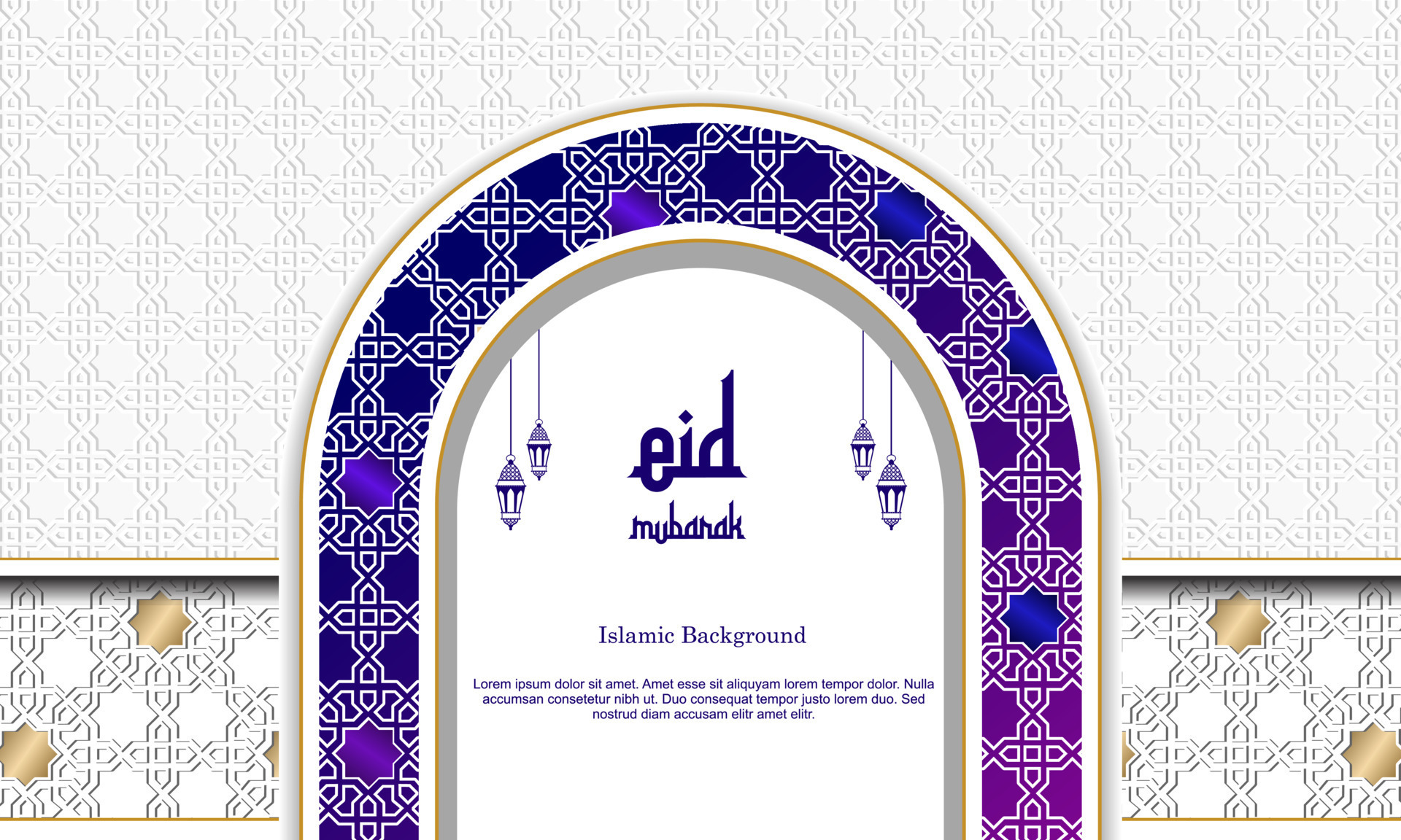 Arabic elegant luxury ornamental islamic background with islamic pattern decorative ornament