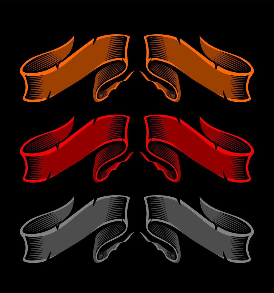 various kinds of ribbons for ... vector