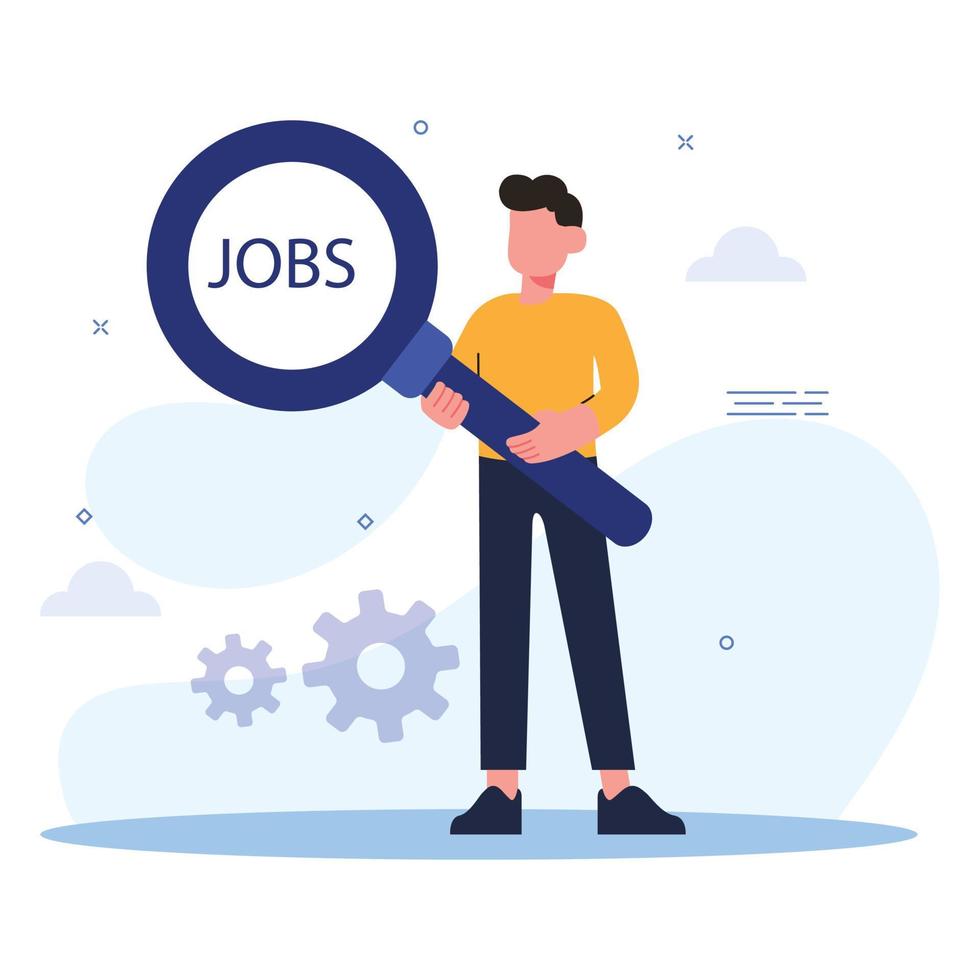 search job concept flat illustration vector