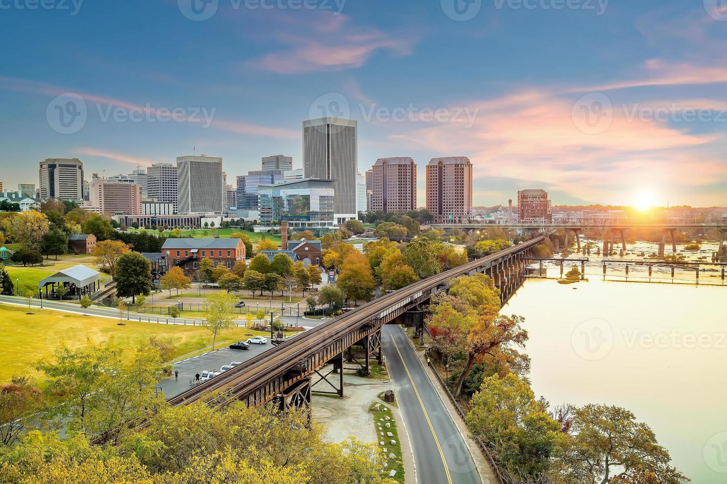 Richmond downtown city skyline cityscape in Virginia, USA photo