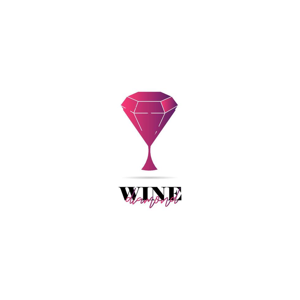 minimalist and elegant wine logo vector