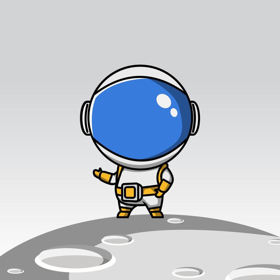cute astronaut cartoon vector