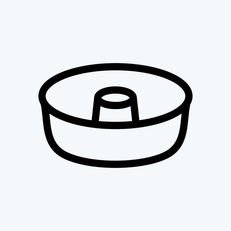 Icon Cake Mold. suitable for Bakery symbol. line style. simple design editable. design template vector. simple illustration vector