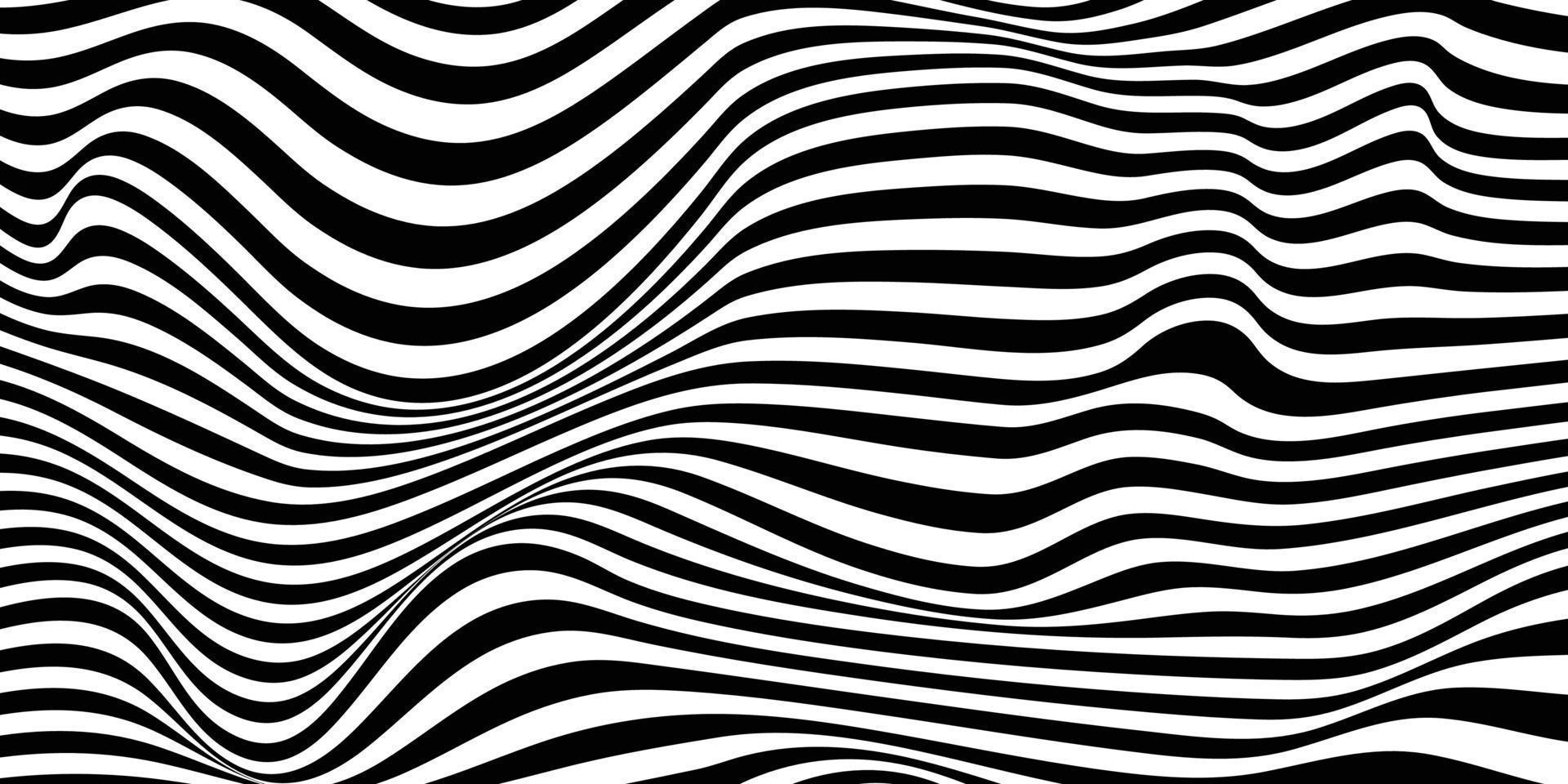 fondo en movimiento de onda abstracta en blanco y negro. vector