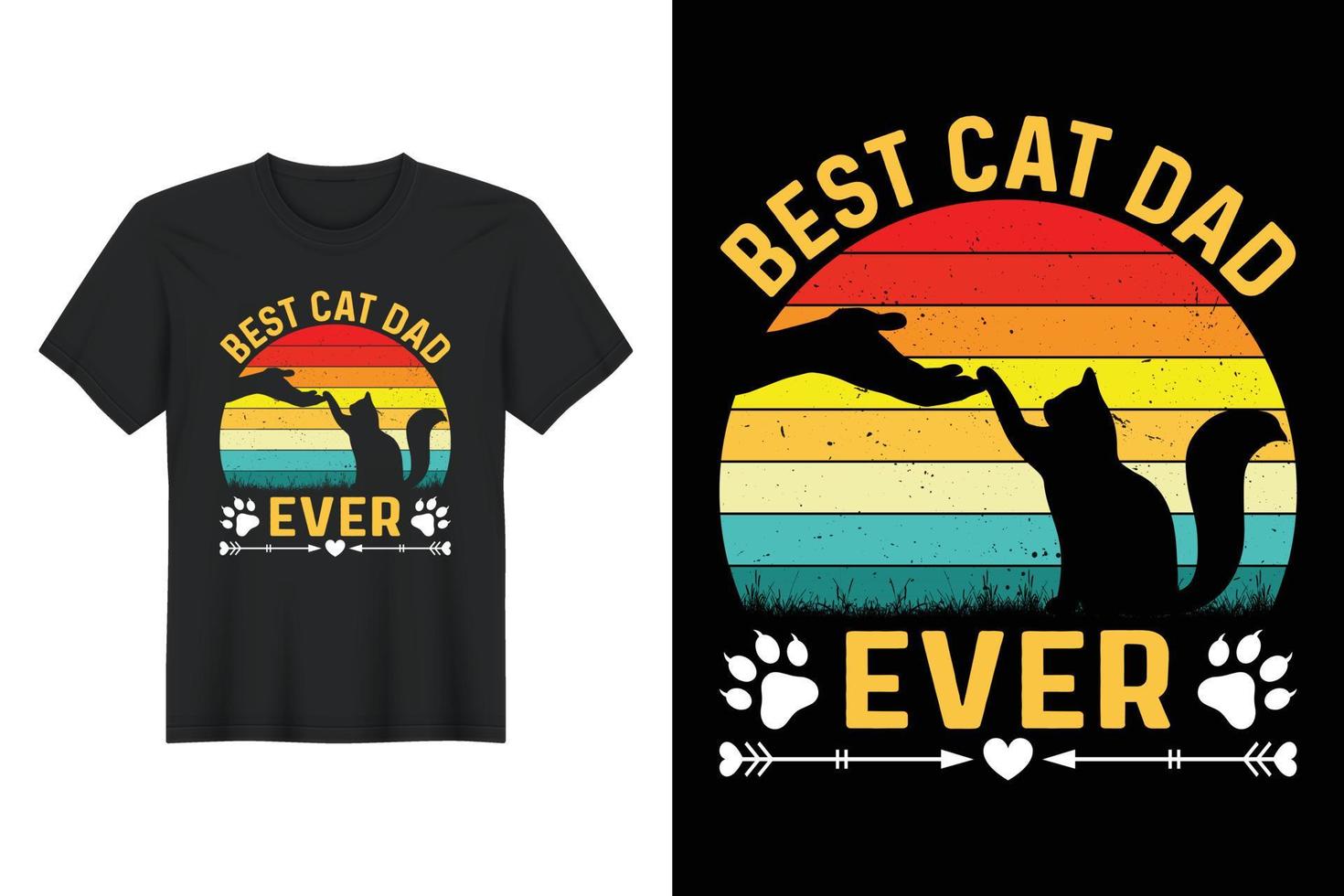 Best Cat Dad Ever, T Shirt Design, Father's Day T-Shirt Design vector