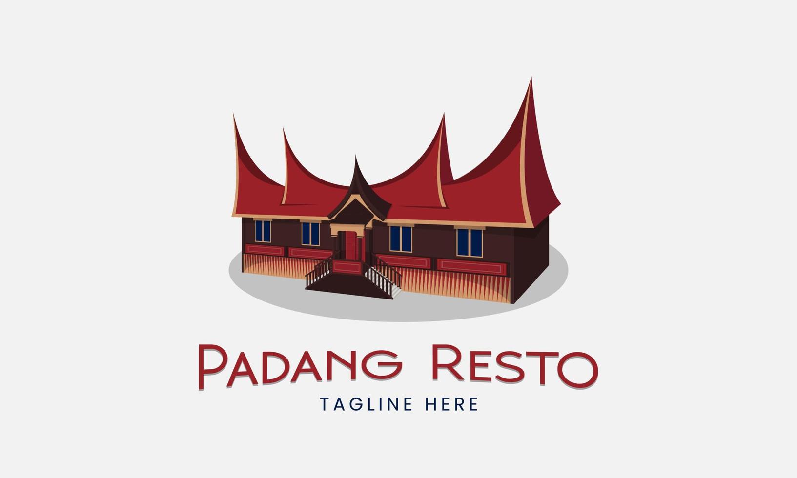 Padang food logo vector