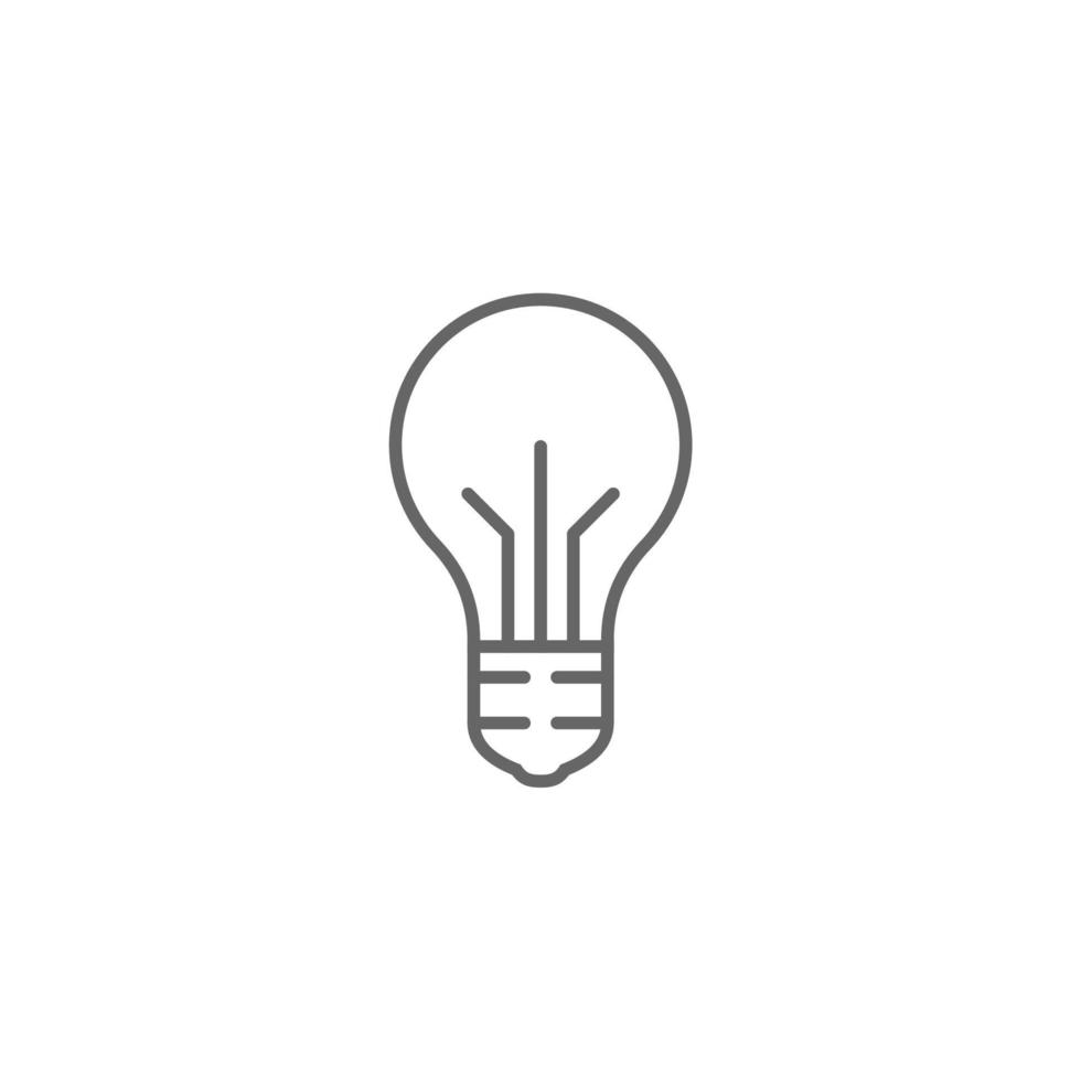 simple light bulb icon for lighting vector