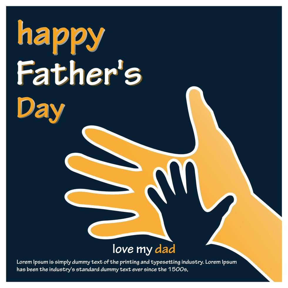 Happy flat design father's day and family Free Vector
