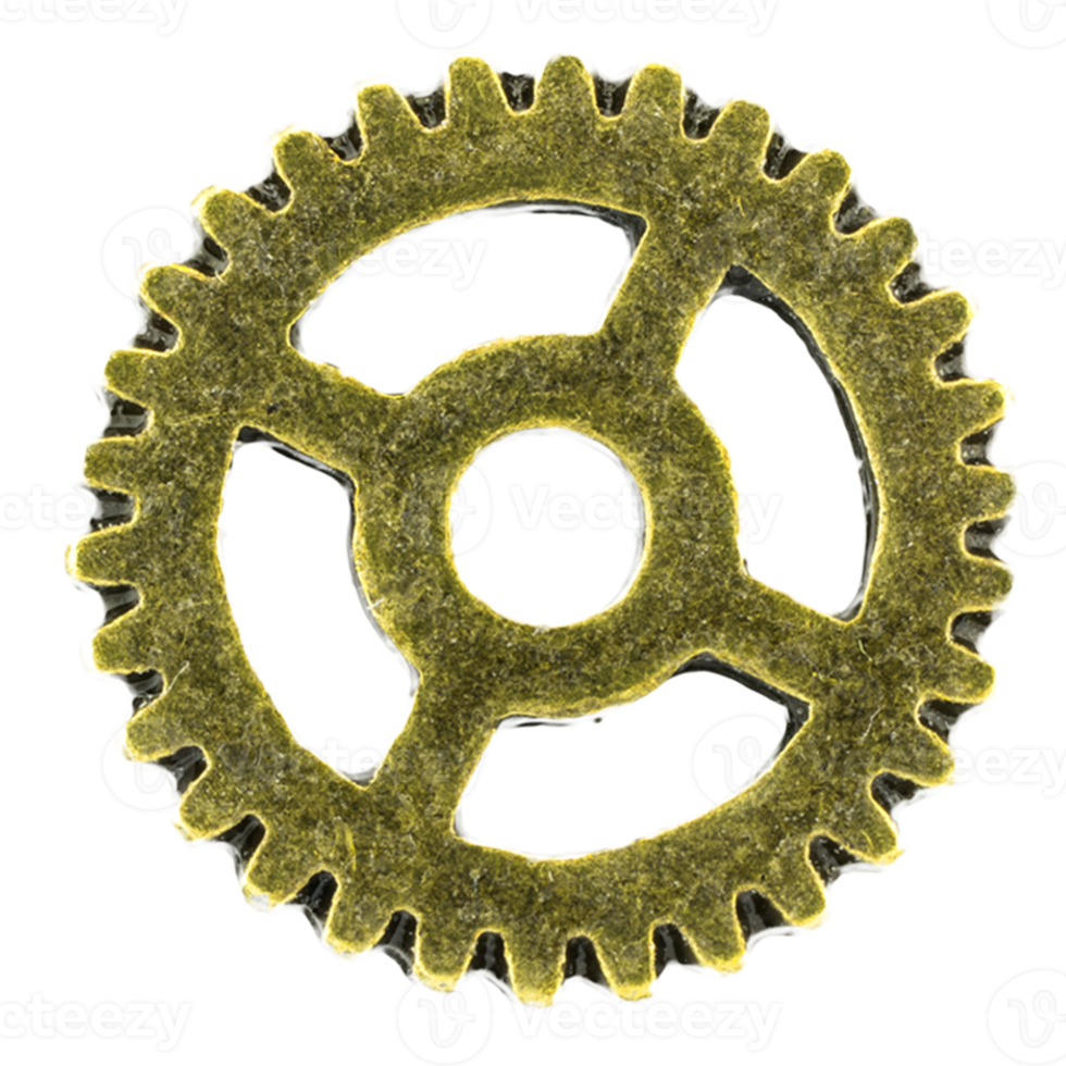 brass cog wheels on isolated background png