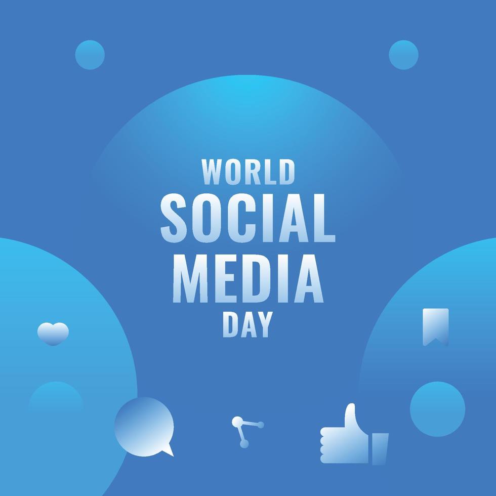 dia mundial de las redes sociales vector