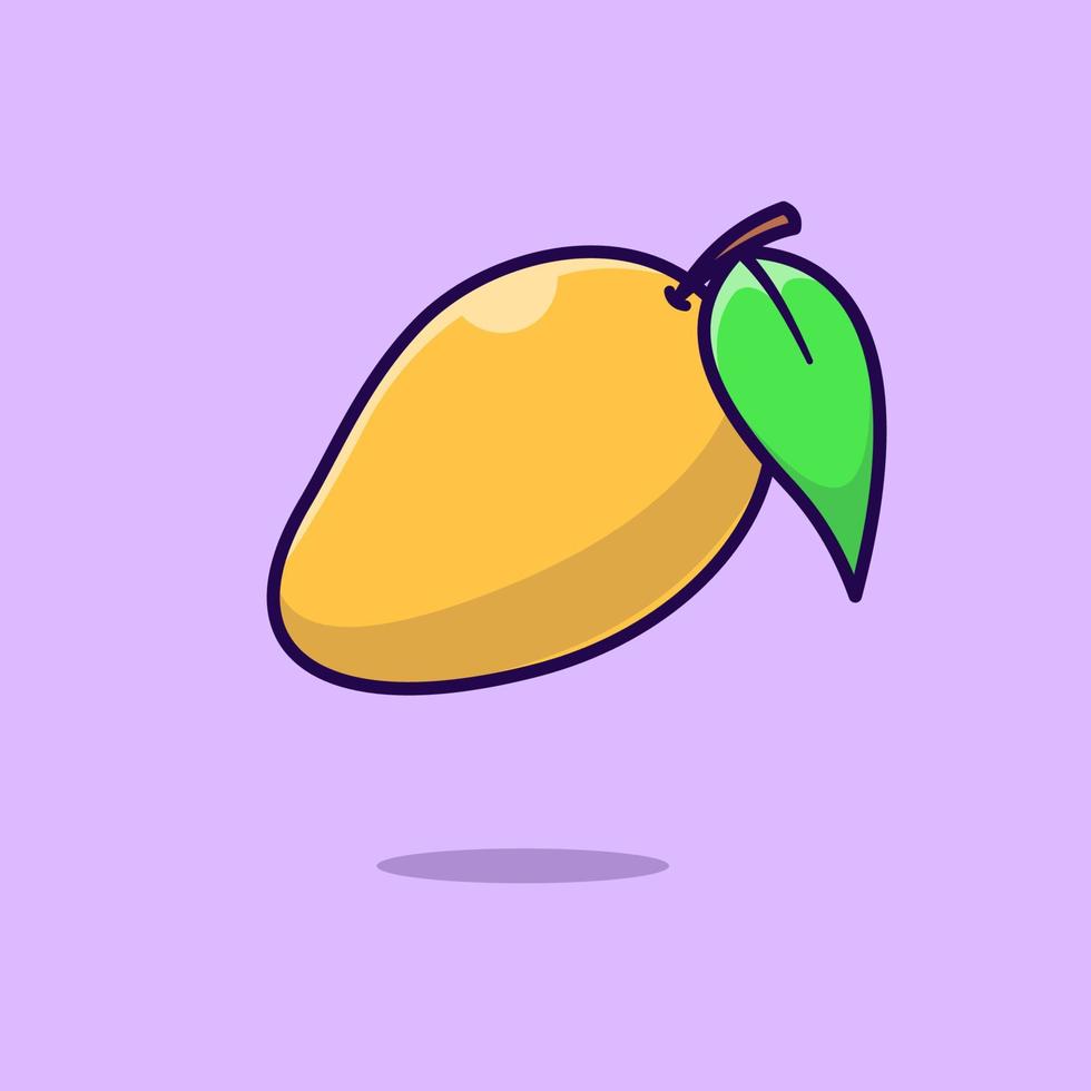 ilustración de icono de dibujos animados de fruta de mango vector