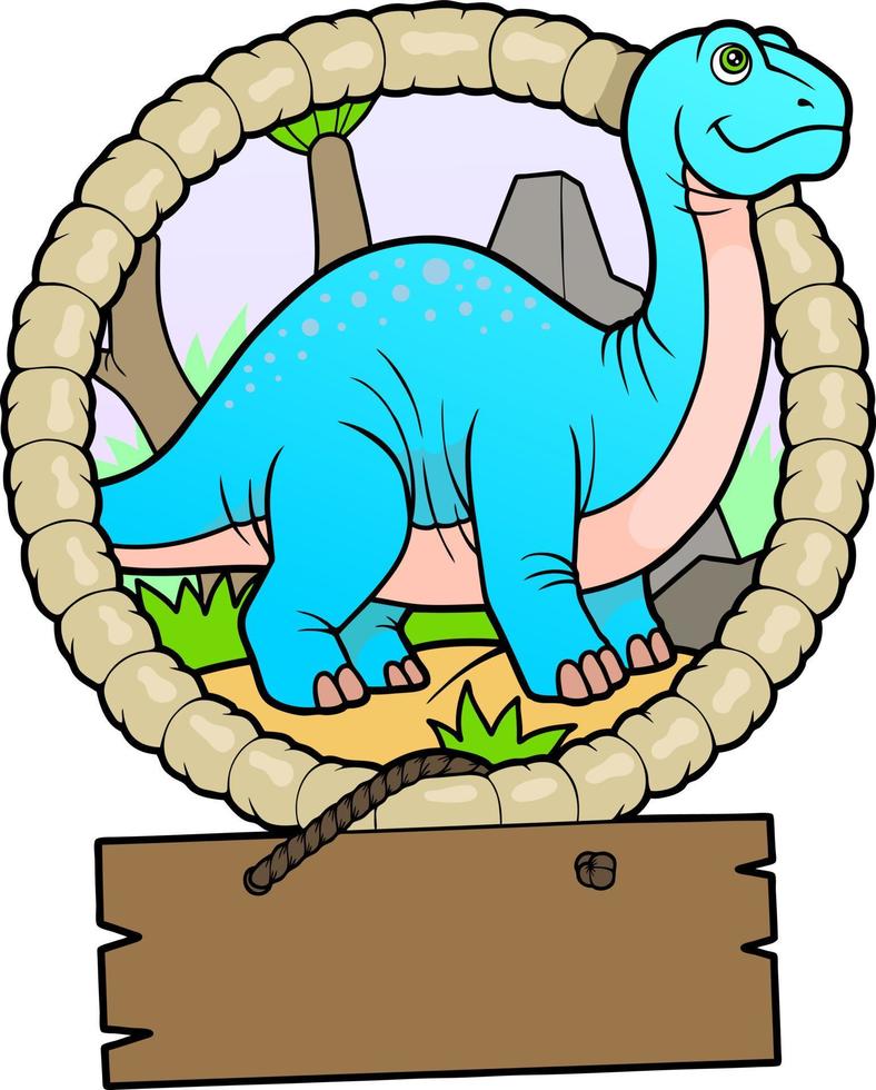 prehistoric dinosaur brachiosaurus vector