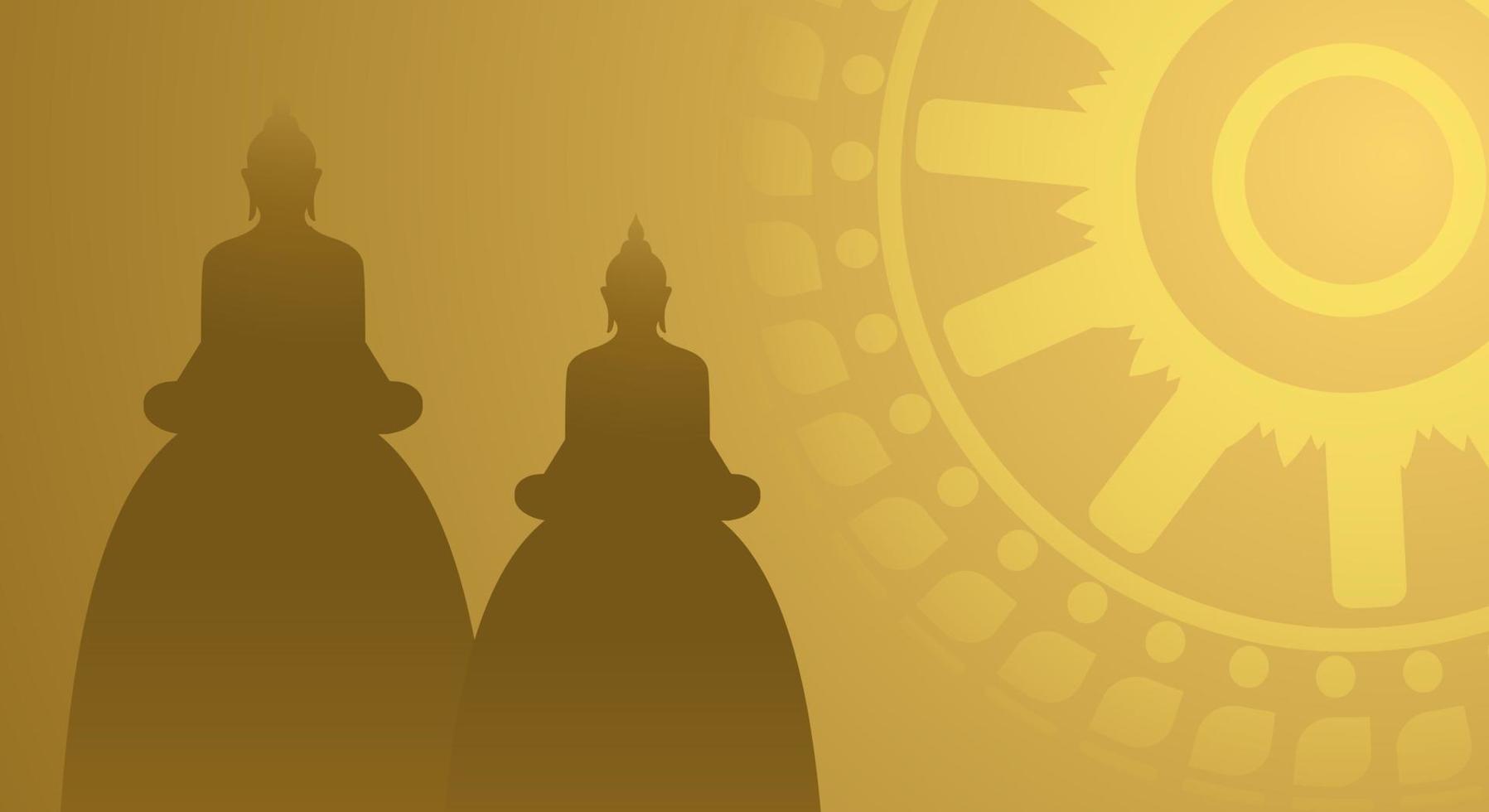 background for makha bucha day ,Vesak Day, Atthami Puja, Asanha Bucha. vector