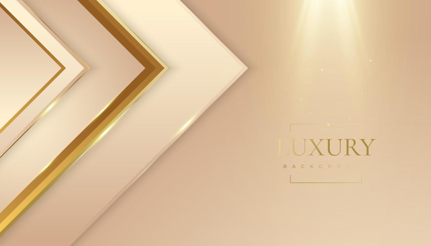 Luxury Gold Background with Glitter and Light Effect. Premium Golden Background with Paper Cut Style for Award, Nomination, Ceremony, Formal Invitation or Certificate Design vector