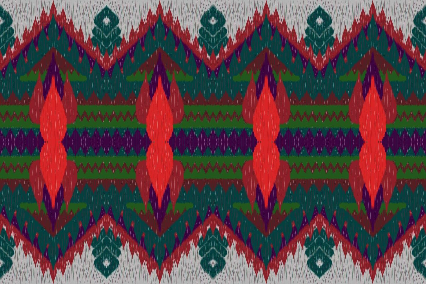 Ethnic ikat chevron pattern background Traditional pattern on the fabric in Indonesia and other Asian countries. vector