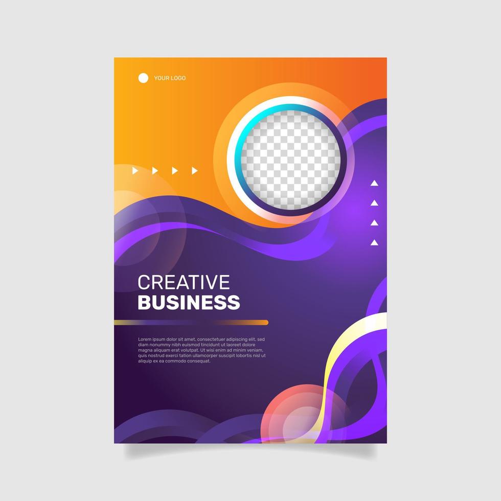 Gradient business workshop poster template. -  Vector. vector