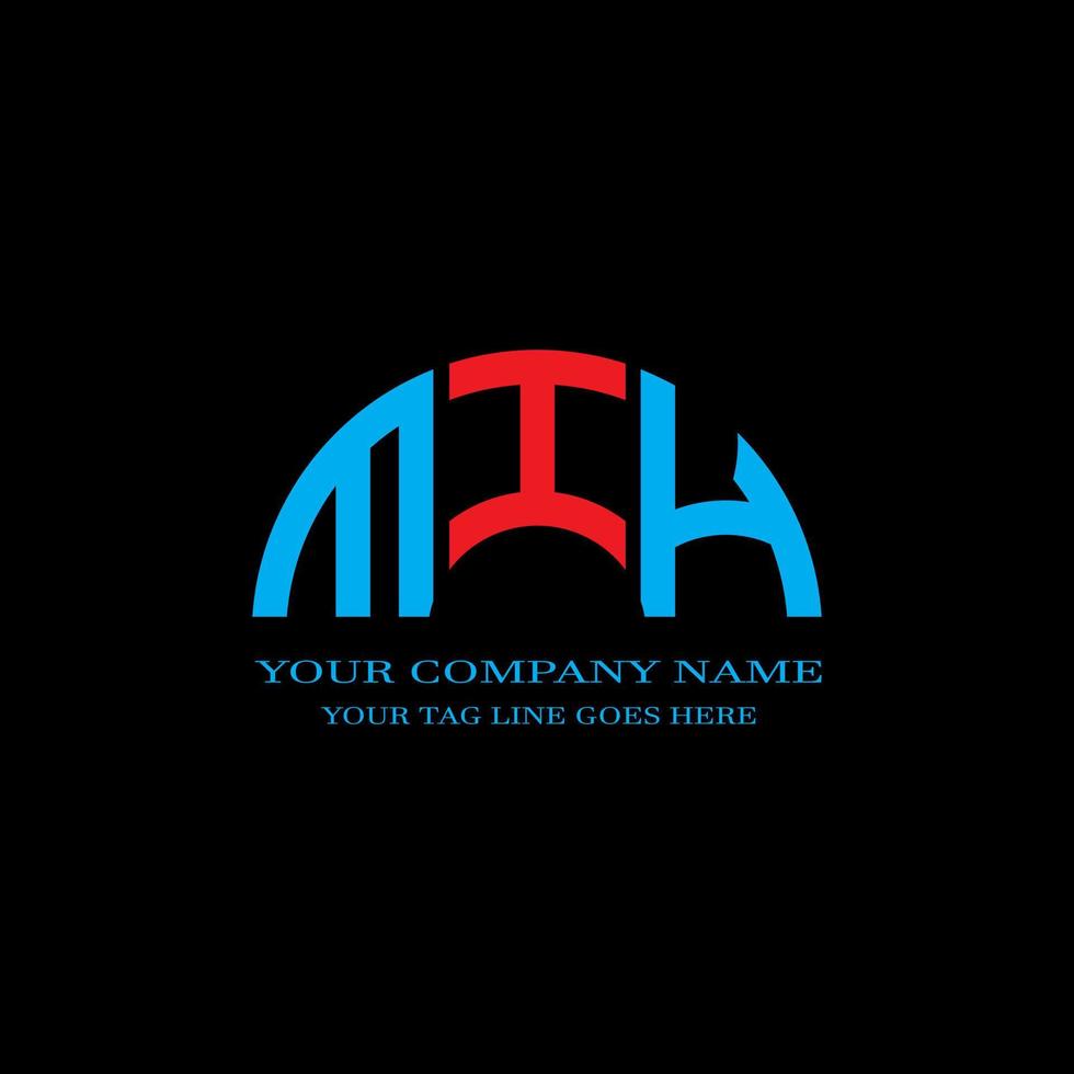 MIH letter logo creative design with vector graphic