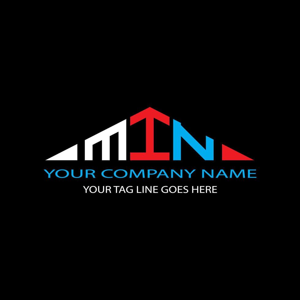 MIN letter logo creative design with vector graphic