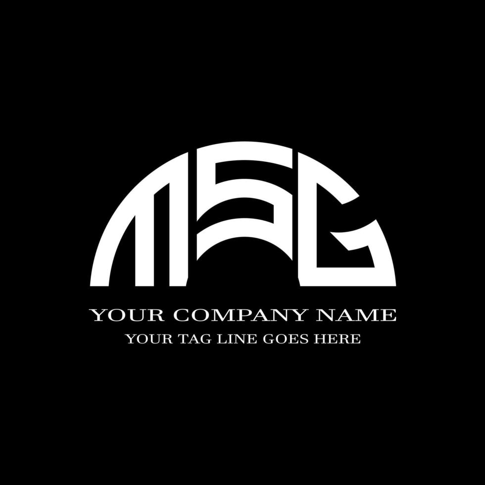 MSG letter logo creative design with vector graphic