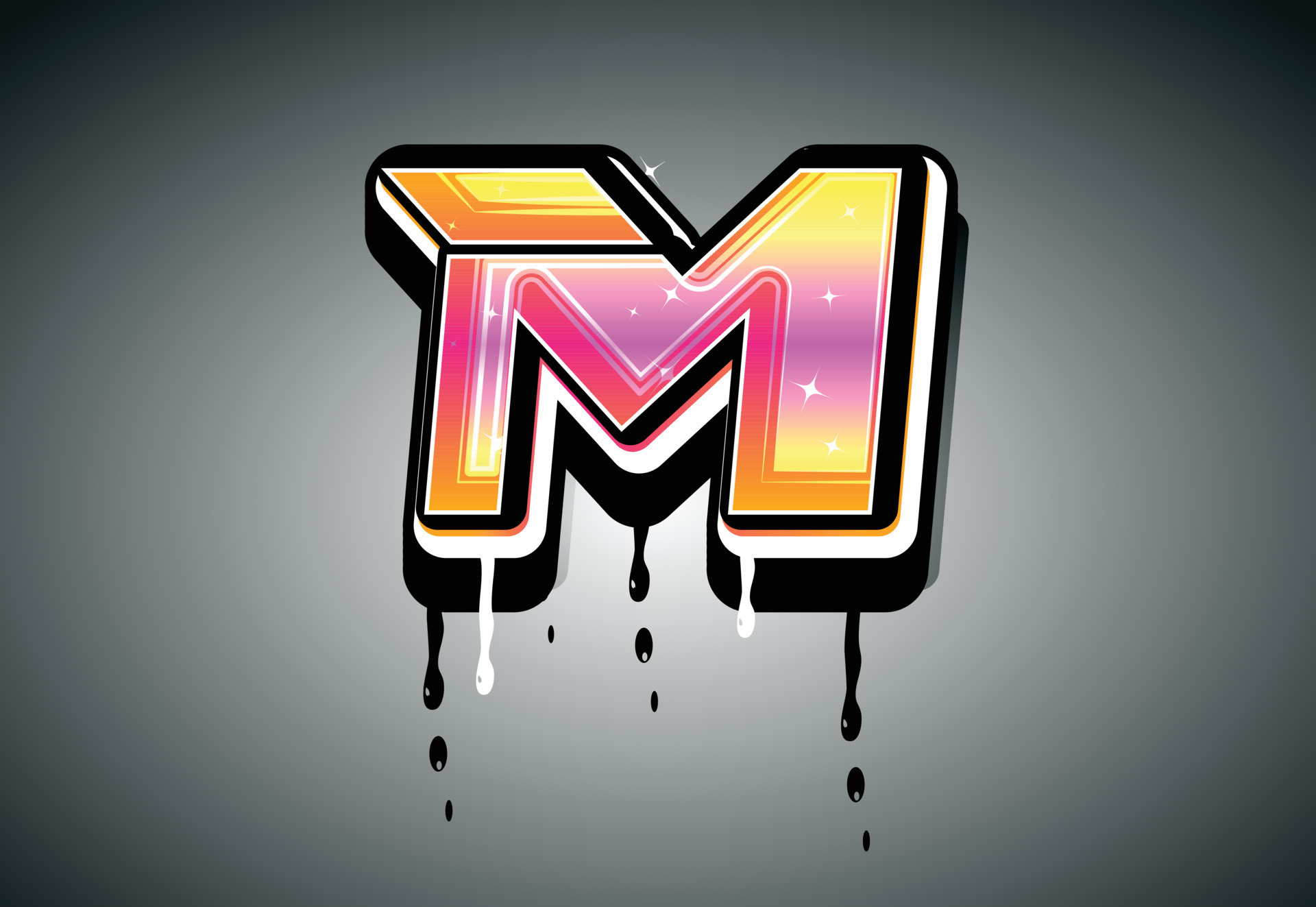 the letter m in graffiti