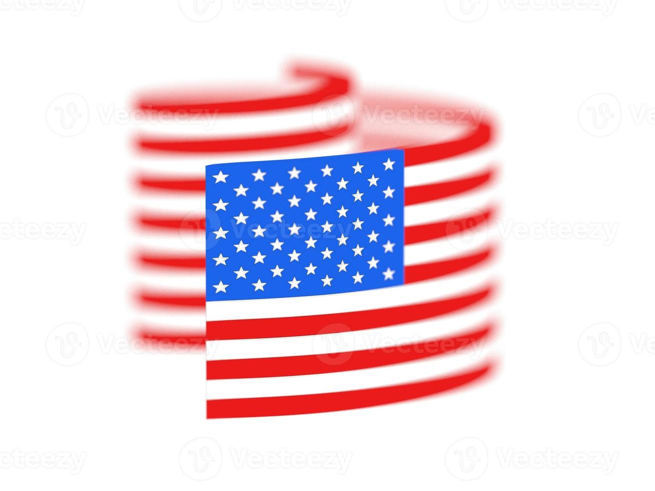 waving us america states flag 4th july independence day in 3d render photo