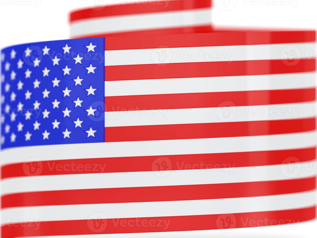 waving us america states flag 4th july independence day in 3d render photo