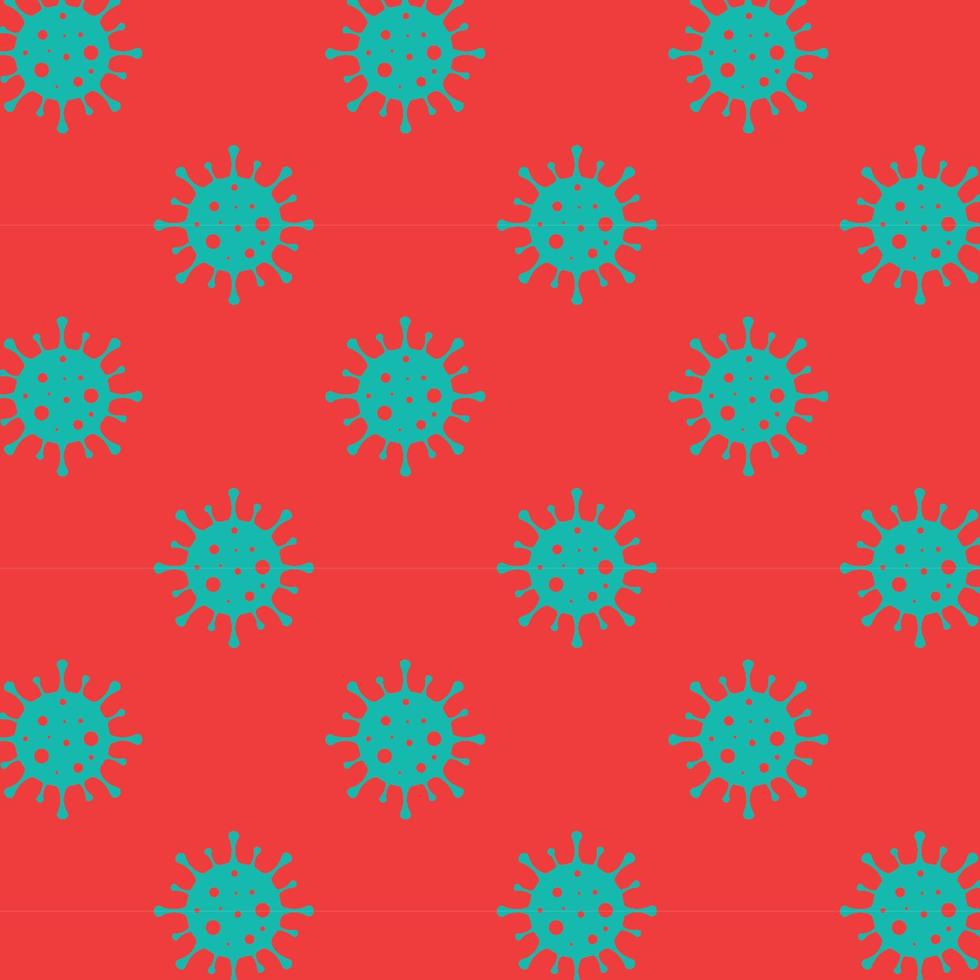 icono bacterias y microbios, patógenos, cáncer de células, microbios, virus, hongos. patrón sin costuras vector