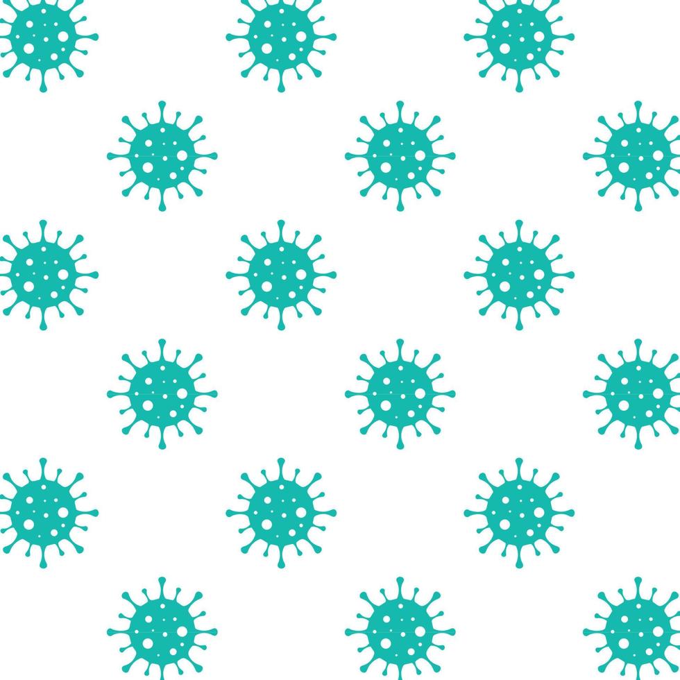 icono bacterias y microbios, patógenos, cáncer de células, microbios, virus, hongos. patrón sin costuras vector