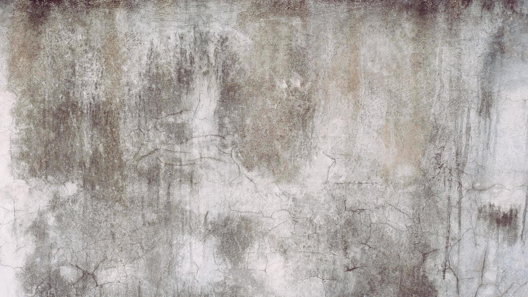 The old cement wall was weathered, the surface was scratched, the surface was scratched and damaged. For a mysterious retro-conservative background. photo