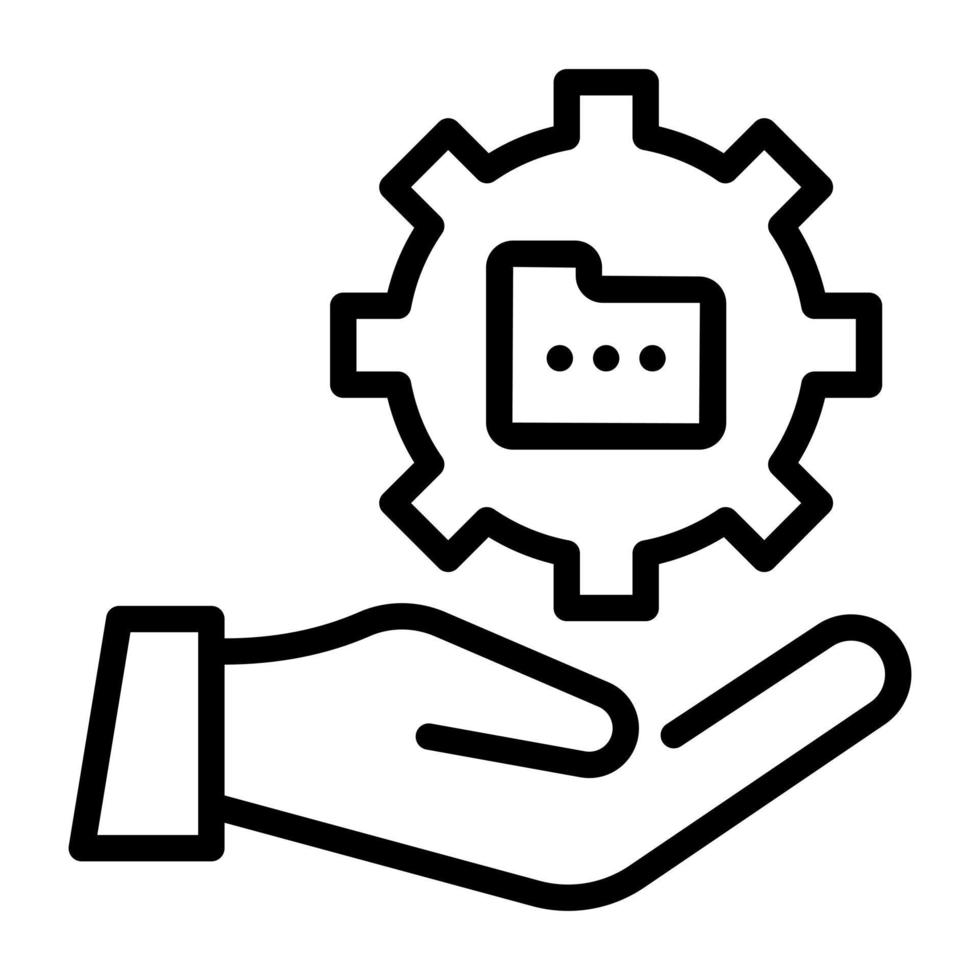 Premium icon design of folder management, linear style vector