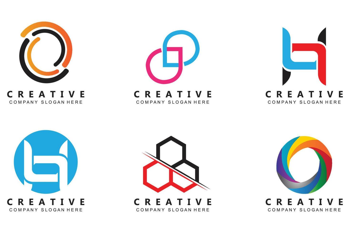 Work Team Logo Design, Company Brand Illustration vector