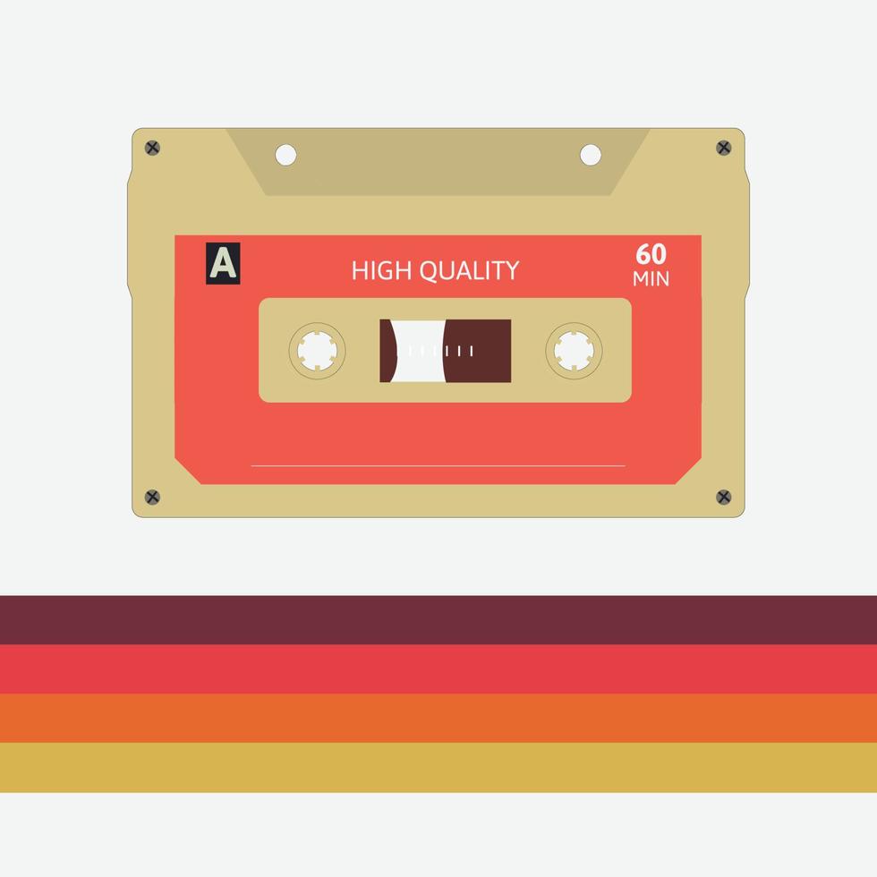 Retro Audio Cassette Design vector