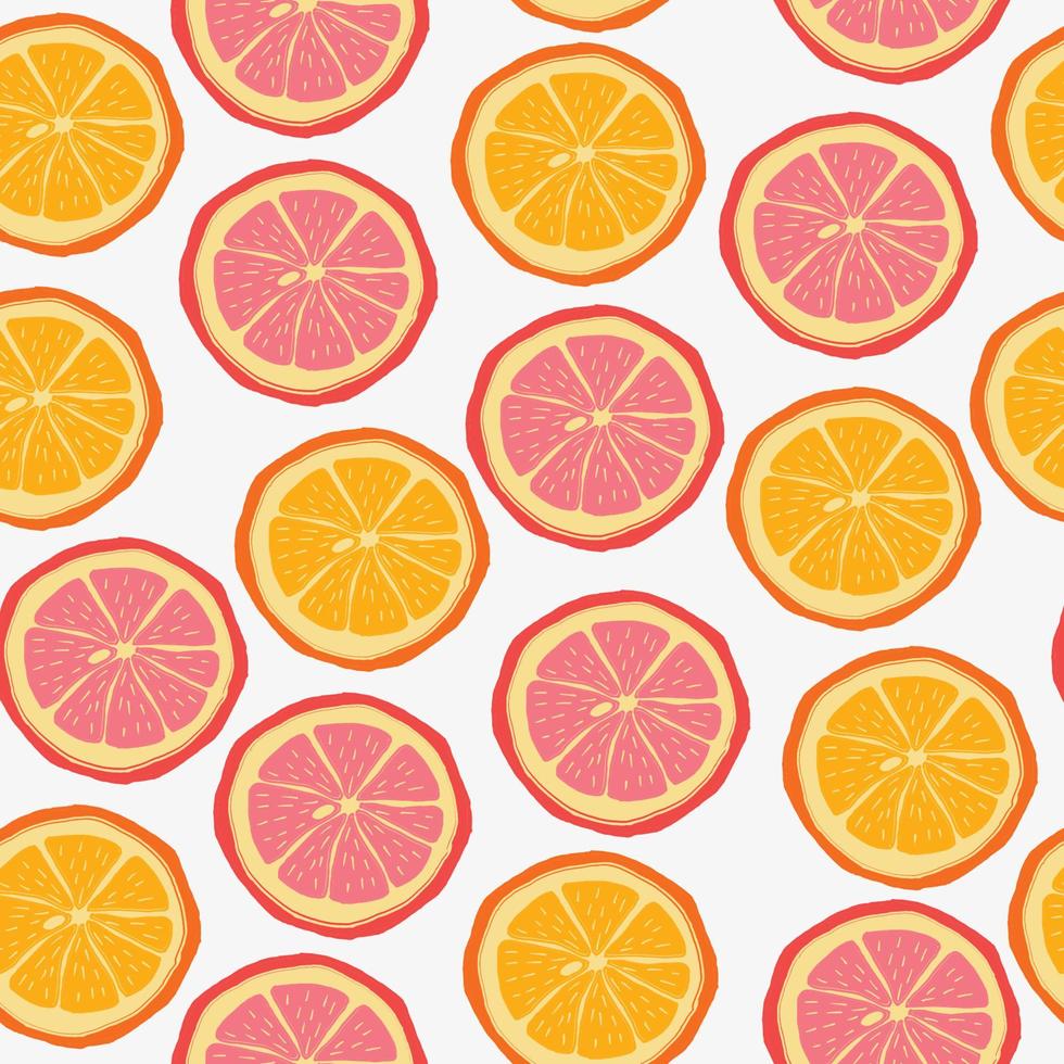 rodajas de naranjas en tamaños pequeños a grandes. ilustración vectorial vector