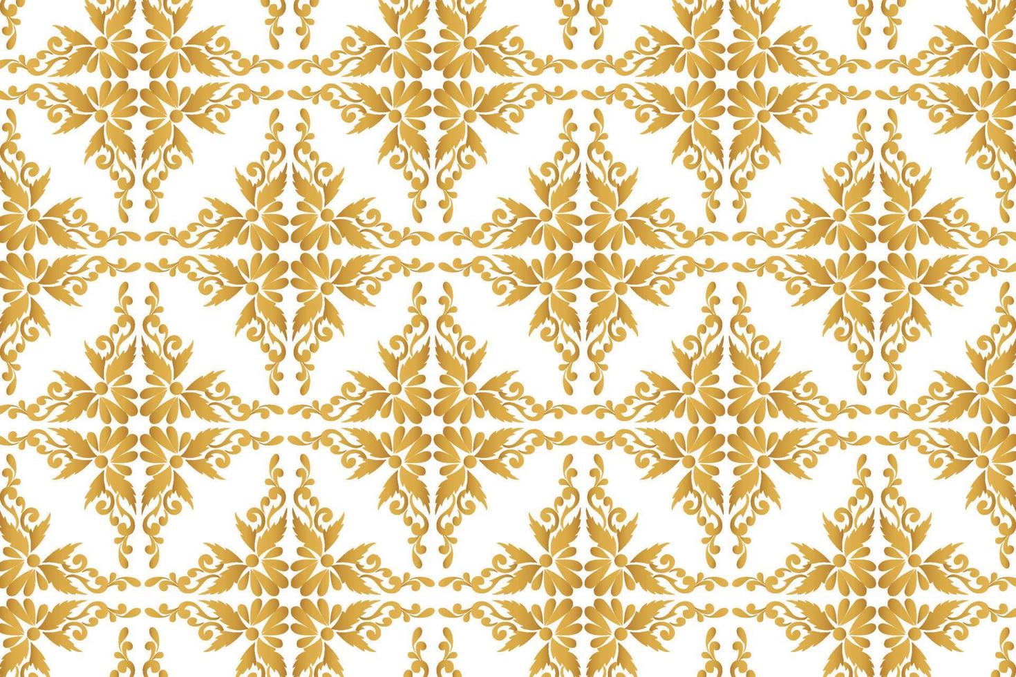 Fondo de patrón floral dorado decorativo abstracto vector