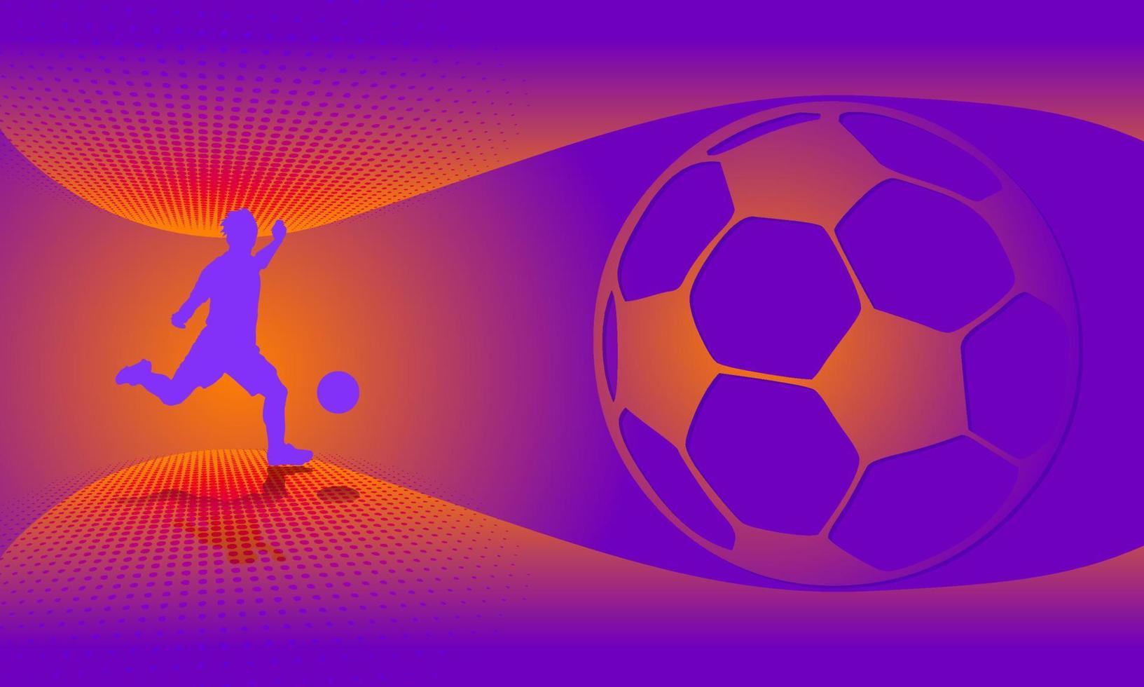 Soccer ball on abstract gradient background vector illustration