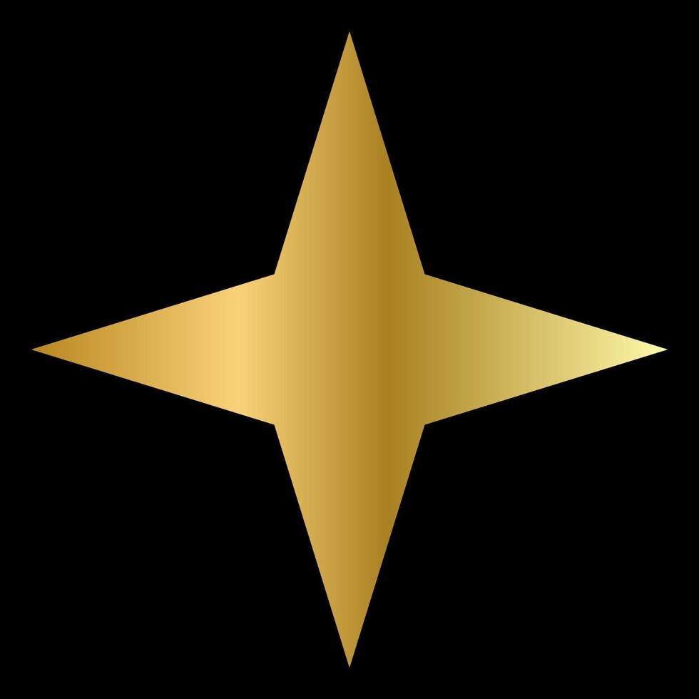 estrella dorada sobre el fondo negro. eps10 vector
