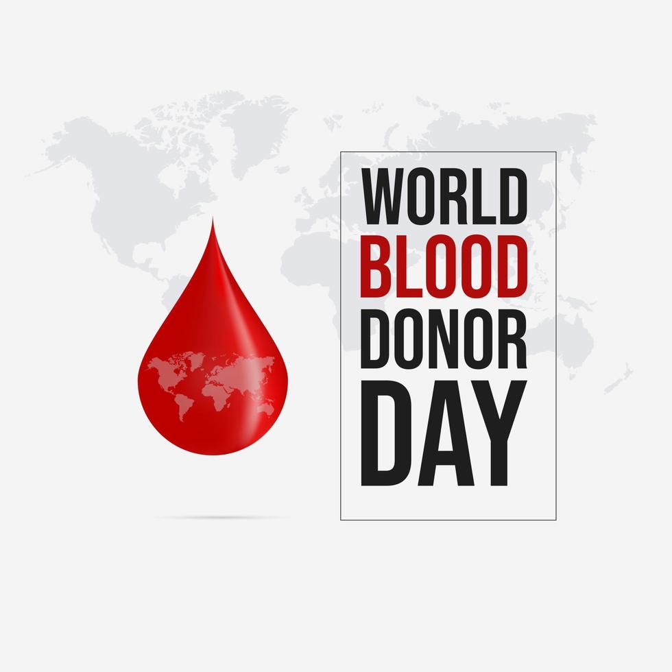 publicación en redes sociales del día mundial del donante de sangre vector