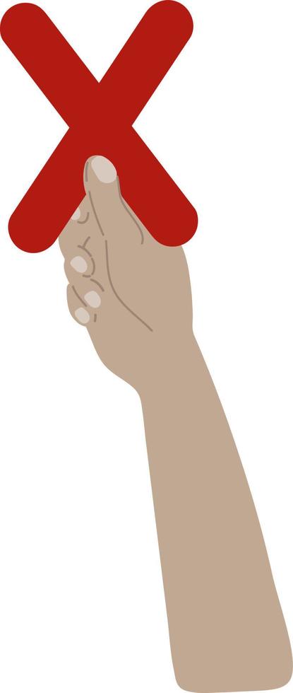 Hand holding numbers vector