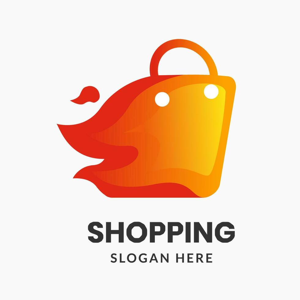 logotipo de la bolsa de compras. icono de la tienda. plantilla de símbolo de tienda en línea vector